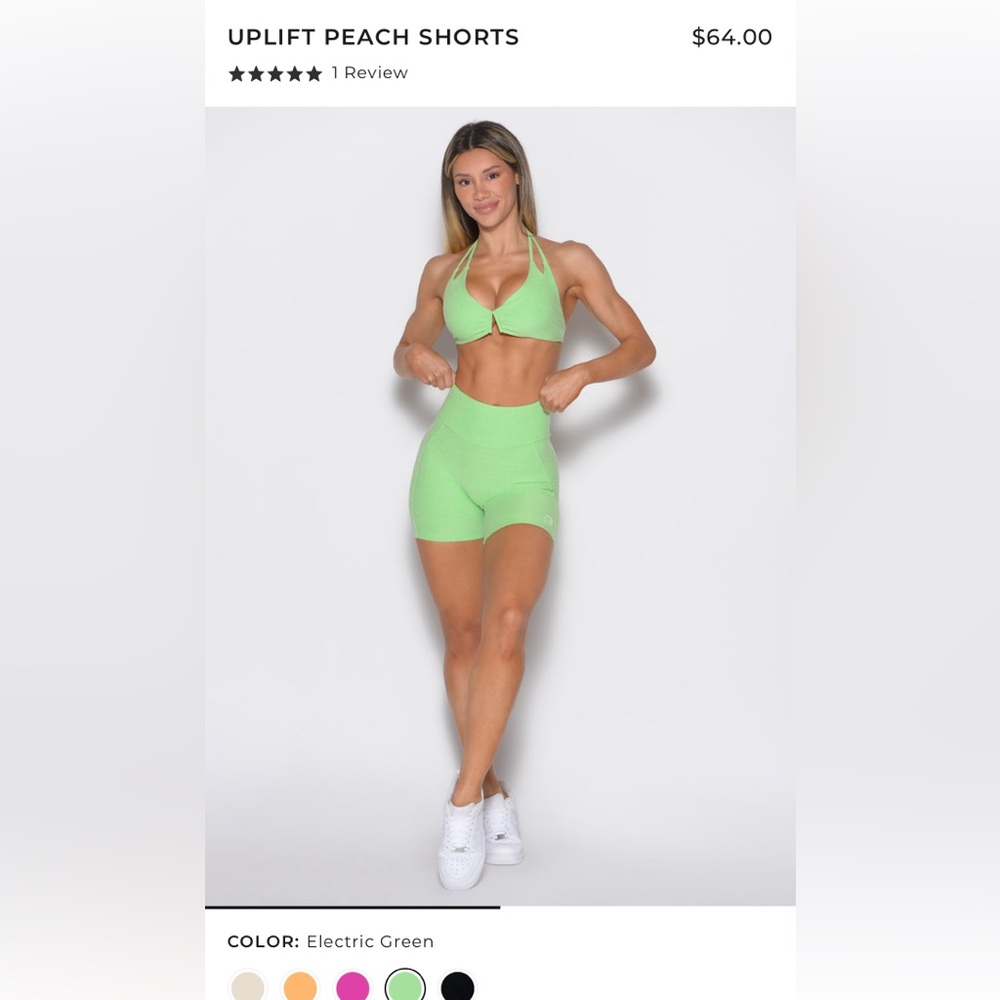 Bombshell Sportswear Electric Green Athletic Shorts